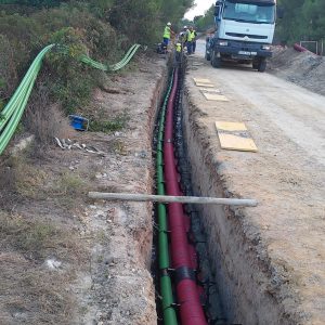 Construccion Linea subterranea San Marti - Alcudia 66 kV